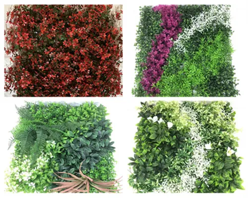 人工草の壁と人工吊り植物のマッチングスキル