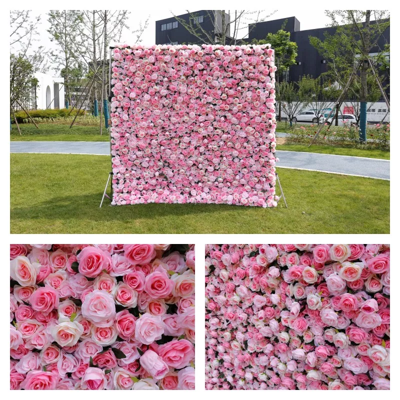 花の壁と組み合わせるためのトップの人工花：バラ、アジサイなど