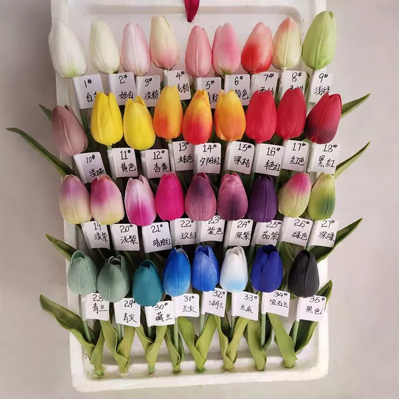 本物のタッチ人工チューリップの花